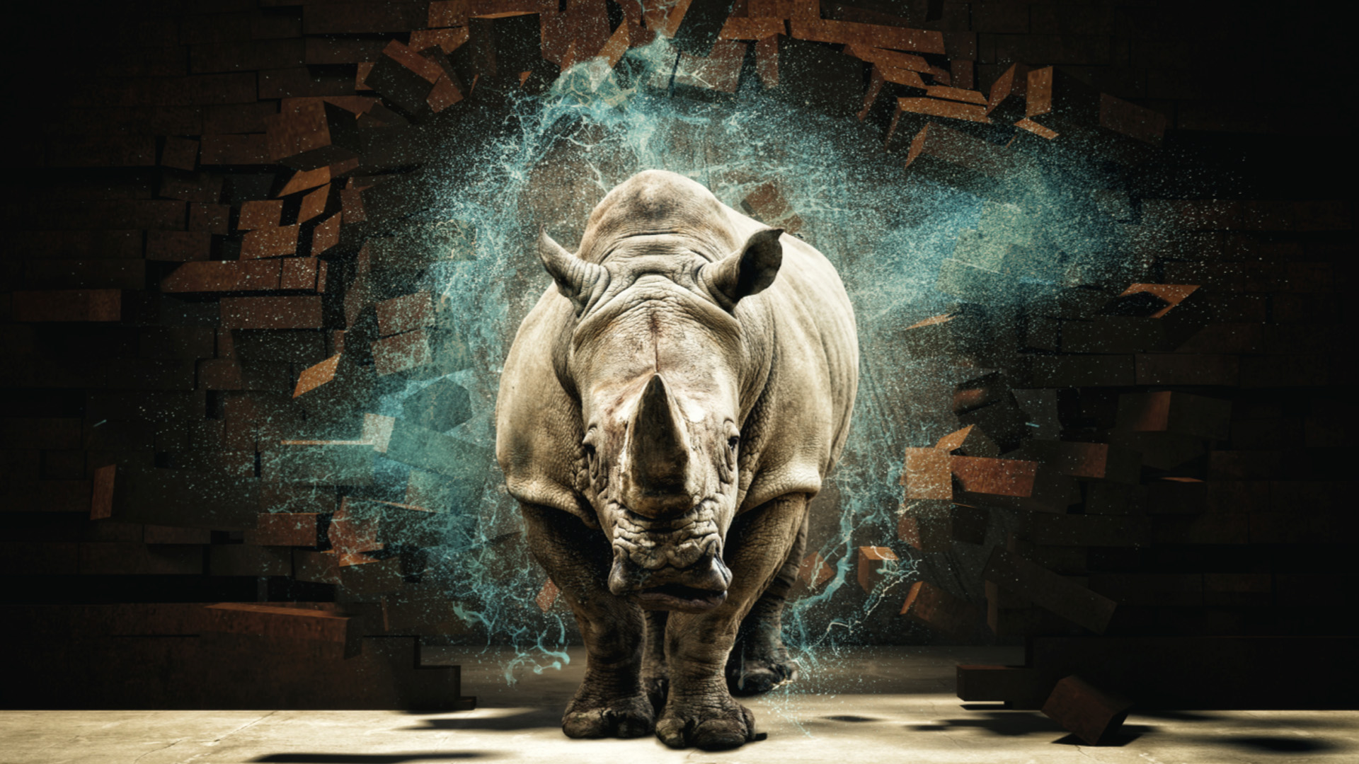 Крутой носорог арт